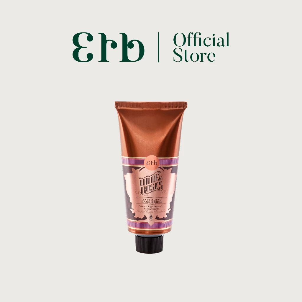 Erb Wine & Roses Anti-aging Hand Serum 75g. เอิบ ครีมบำรุงผิวมือและเล็บ กลิ่นไวน์กุหลาบ มือนุ่มชุ่มชื้น