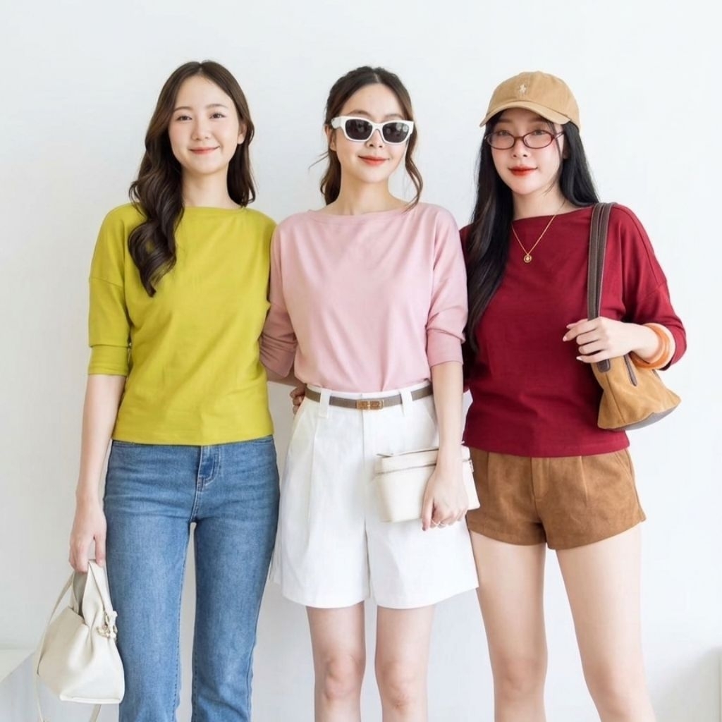 GI-ANTS  (อกหน้าผ้า40”) เสื้อยืดคอปาดซกแขนปีกค้างคาว