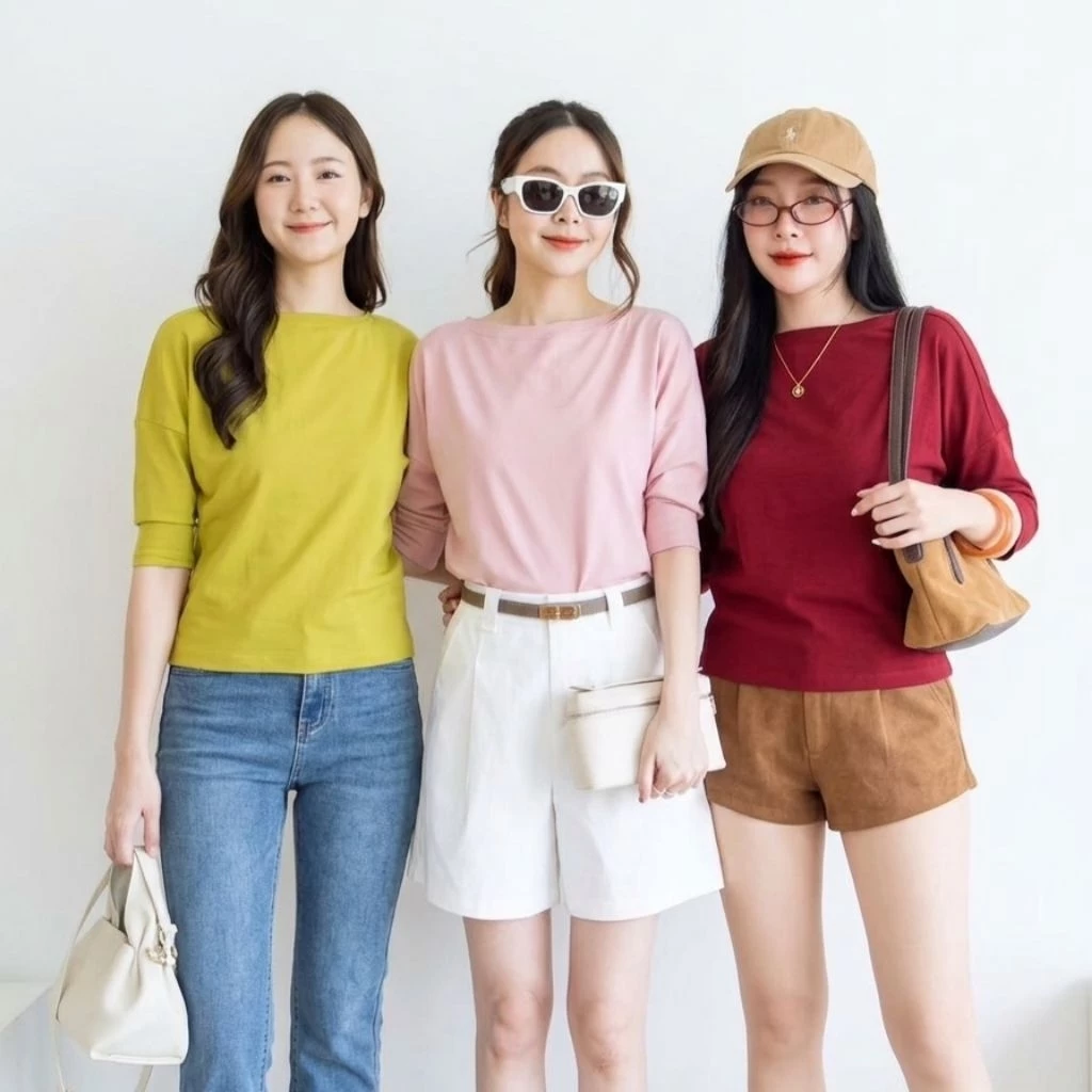 GI-ANTS (อกหน้าผ้า40”) เสื้อยืดคอปาดซกแขนปีกค้างคาว