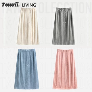 Tawii. ชุดคลุมอาบน้ํา อ่อนนุ่ม ซับน้ำดี เสื้อคลุมอาบน้ํา แห้งเร็ว One Size Bathrobe