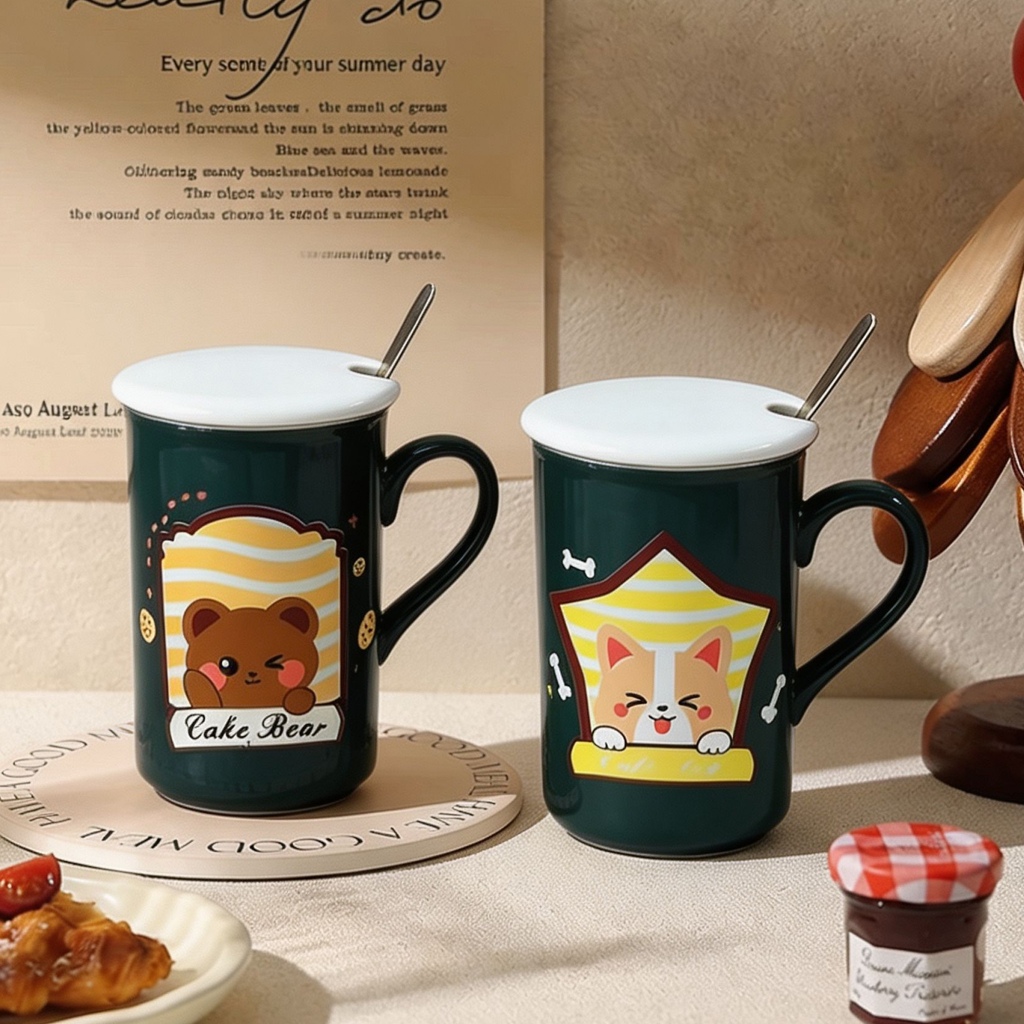 แก้วมัค แก้วเซรามิก แก้วกาแฟ ไม่มีฝาปิด ดีไซด์ทันสมัยน่ารักสำหรับใส่กาแฟ นม ให้เป็นของขวัญ