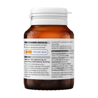 Blackmores Conceive Well Men Energy Support Vitamin 28 Tablets วิตามินเตรียมพร้อมการมีบุตรสำหรับคุณผู้ชาย