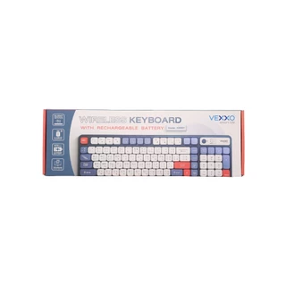 Rikiriki คีย์บอร์ดไร้สาย VEXXO KWB31 2.4G + Bluetooth ดีไซน์ 3 Color Mapping เสียงเงียบ พิมพ์สนุก แบตเตอรี่ในตัว
