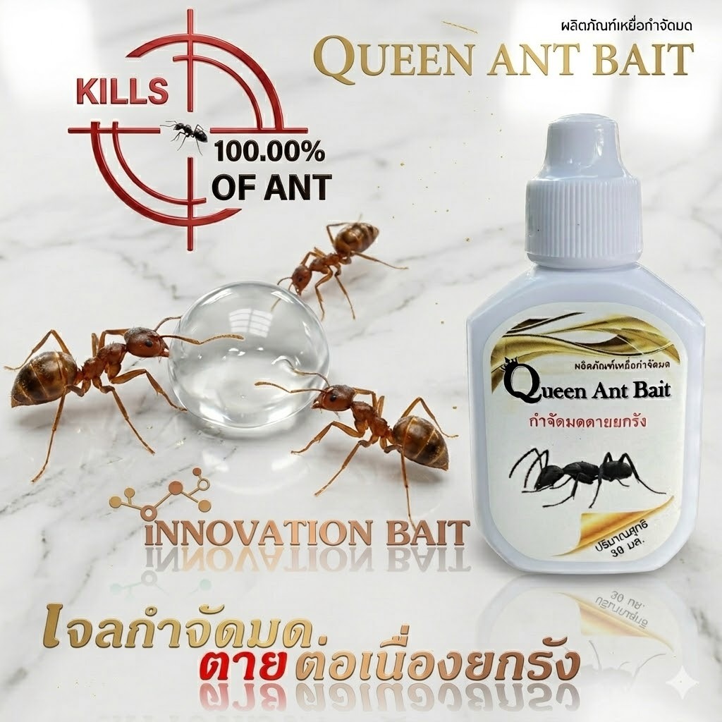 เหยื่อกำจัดมด Queen ant Bait  กำจัดมดยกรัง ฆ่ามด เจลกำจัดมด เจลฆ่ามดยกรัง(ขนาดบรรจุ 30 กรัม)