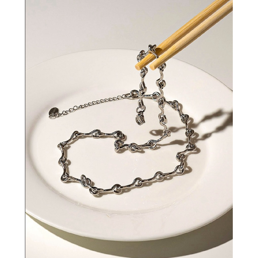 Meraki. Sydney Necklace สร้อยคอสแตนเลส (Silver/Gold) Nickel free, Waterproof