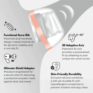 🇹🇭Spinfit AuraFine จุกหูฟัง ซิลิโคน สำหรับ AirPods Pro Gen 3 Silicone Eartips ครบทุก Size