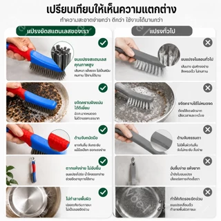 ซื้อ 1 แถม 1 แปรงลวดสแตนเลสสําหรับงานหนักพร้อมที่จับพลาสติกที่สะดวกสบายเหมาะสําหรับการถอดสนิม, ตะกรันเชื่อม, สิ่งสกปรก
