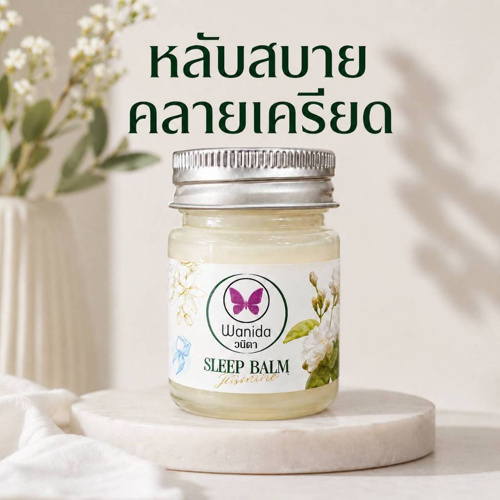 บาร์มมะลิ บาร์มวนิดา ขนาด 20 กรัม สูตรเย็น