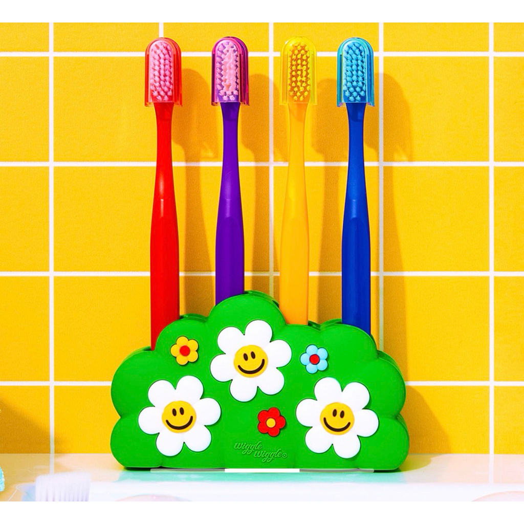 ✨พร้อมส่ง🌼🌥️Wiggle Wiggle🌥️🌼Toothbrush Holder ที่เสียบแปรงสีฟัน มีจุกติดผนัง น่ารักมากค่า✨
