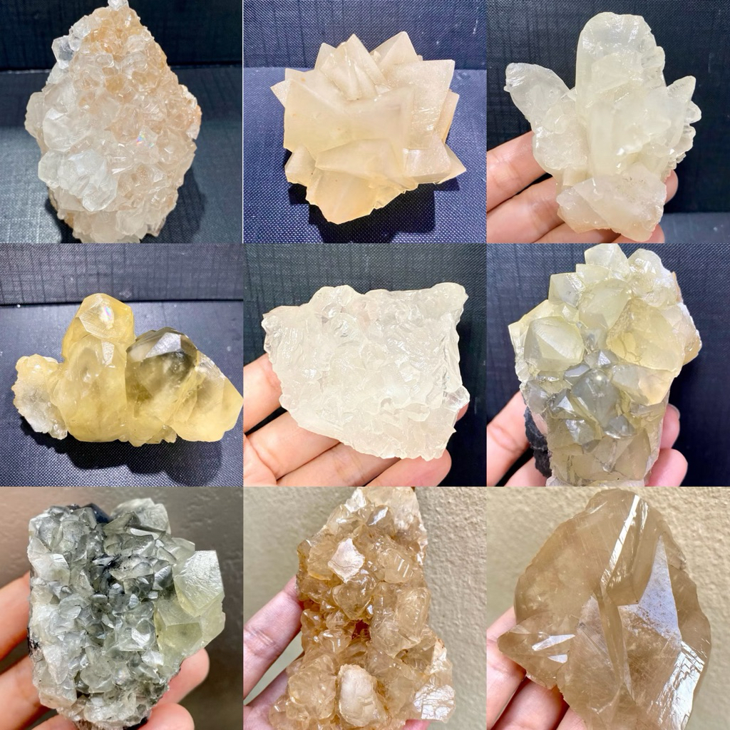 ✨Calcite แคลไซต์ผลึกใส✨ โทนสีใส ชิ้นเล็กๆ UV react