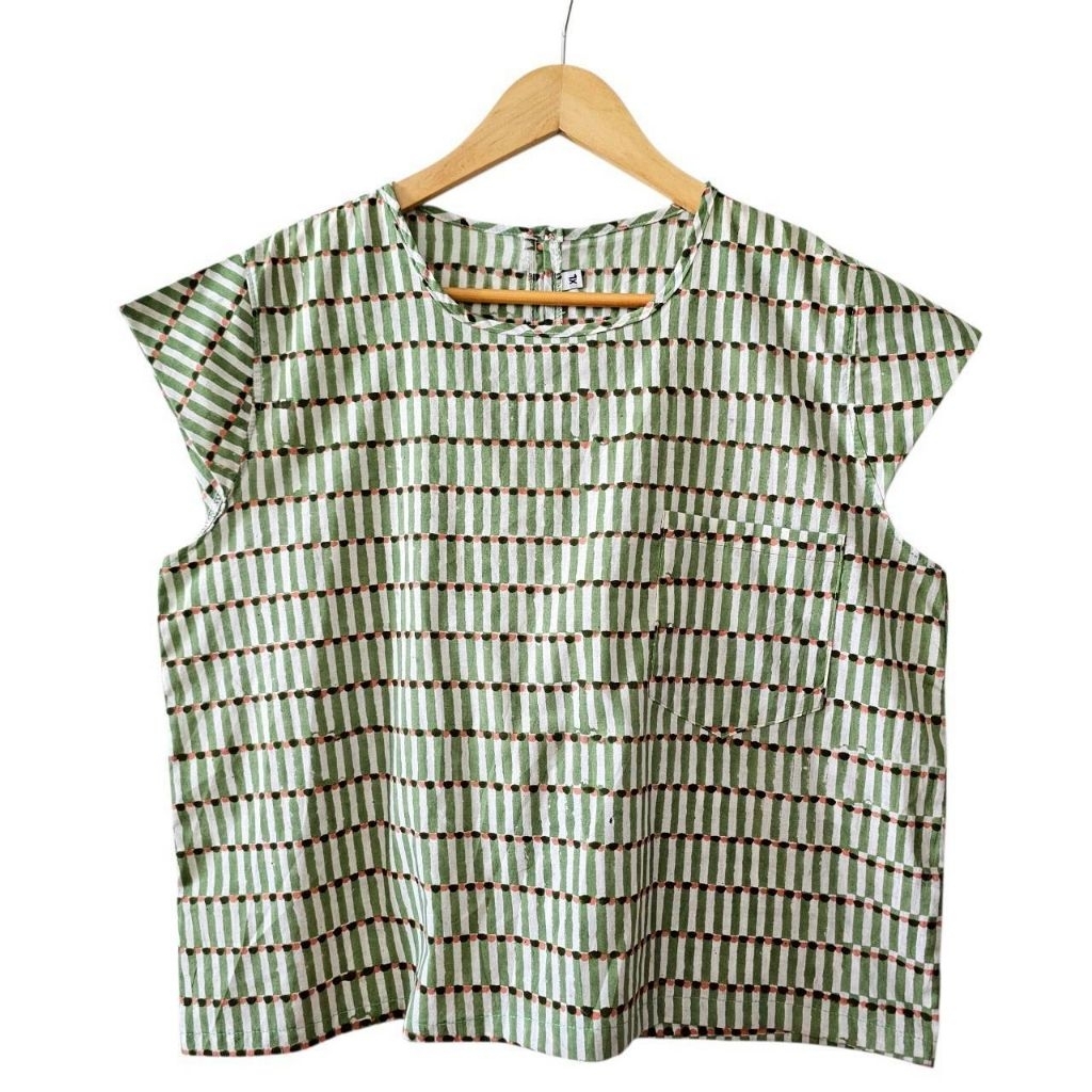 เสื้อคอกลม แขนล้ำ ไซส์ 44" มีมากกว่า 10 ลาย ผ้าคอตต้อนอินเดีย