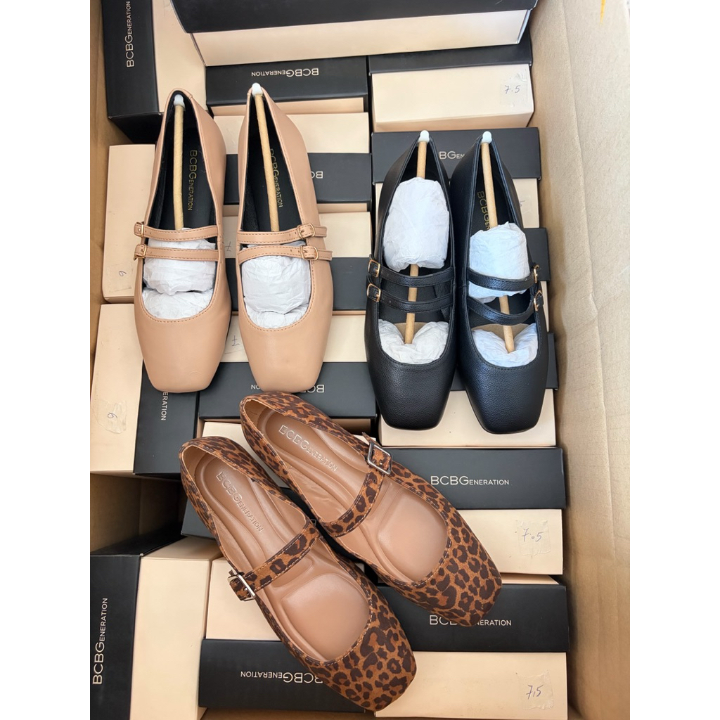 BCBG ENERATION  Marry Jane Shoes รองเท้าสีนู้ด  ทรง Flat น้ำหนักเบา งานแท้