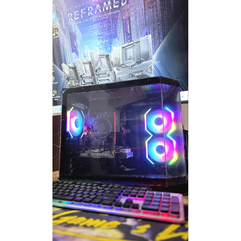 คอมประกอบ i5 Gen12 + RTX 2060 SUPER แรม 16GB ใส่เคสตู้ปลาของใหม่