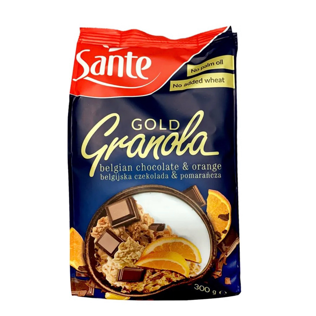 Sante Ganola Gold Nut & Honey/Chocolate Orange/Brownie & Cherry 300g