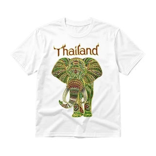 Thailand Elephant Souvenir Shirt 2025 ของชำร่วยไทย สวยมาก คอกลม แฟชั่น เสื้อยืด ผ้าฝ้ายแท S-5XL