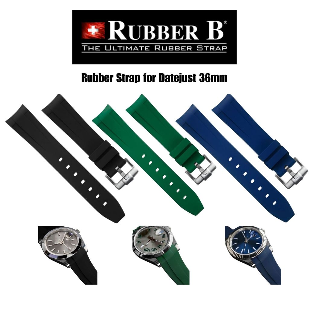 สายนาฬิกาแบบยางรุ่น Rubber B Rubber Strap for Datejust 36mm Tang Style