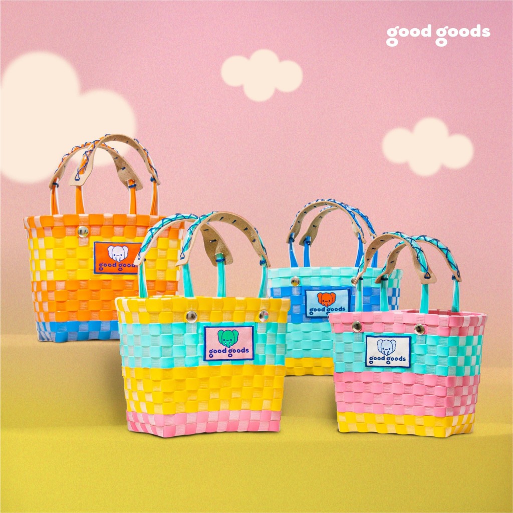 กระเป๋าสานจิ๋วพลาสติกรีไซเคิล Good Goods