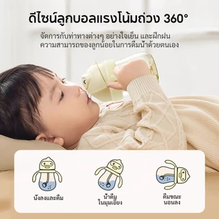 Dr.isla แก้วน้ำเด็ก ขวดน้ำเด็ก PPSU 2in1 (หัวเป็ด+หลอด) ดื่มได้ทุกท่า กันน้ำพุ่ง หกไม่รั่ว ไร้BPA 6เดือน+ WC35