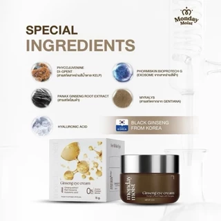 (🧡กดในไลฟ์ถูกกว่า🧡) โสมใต้ตา มันเดย์มอย์ 1 กระปุก ขนาด 10 กรัม Mondaymoist Ginseng eye cream✨
