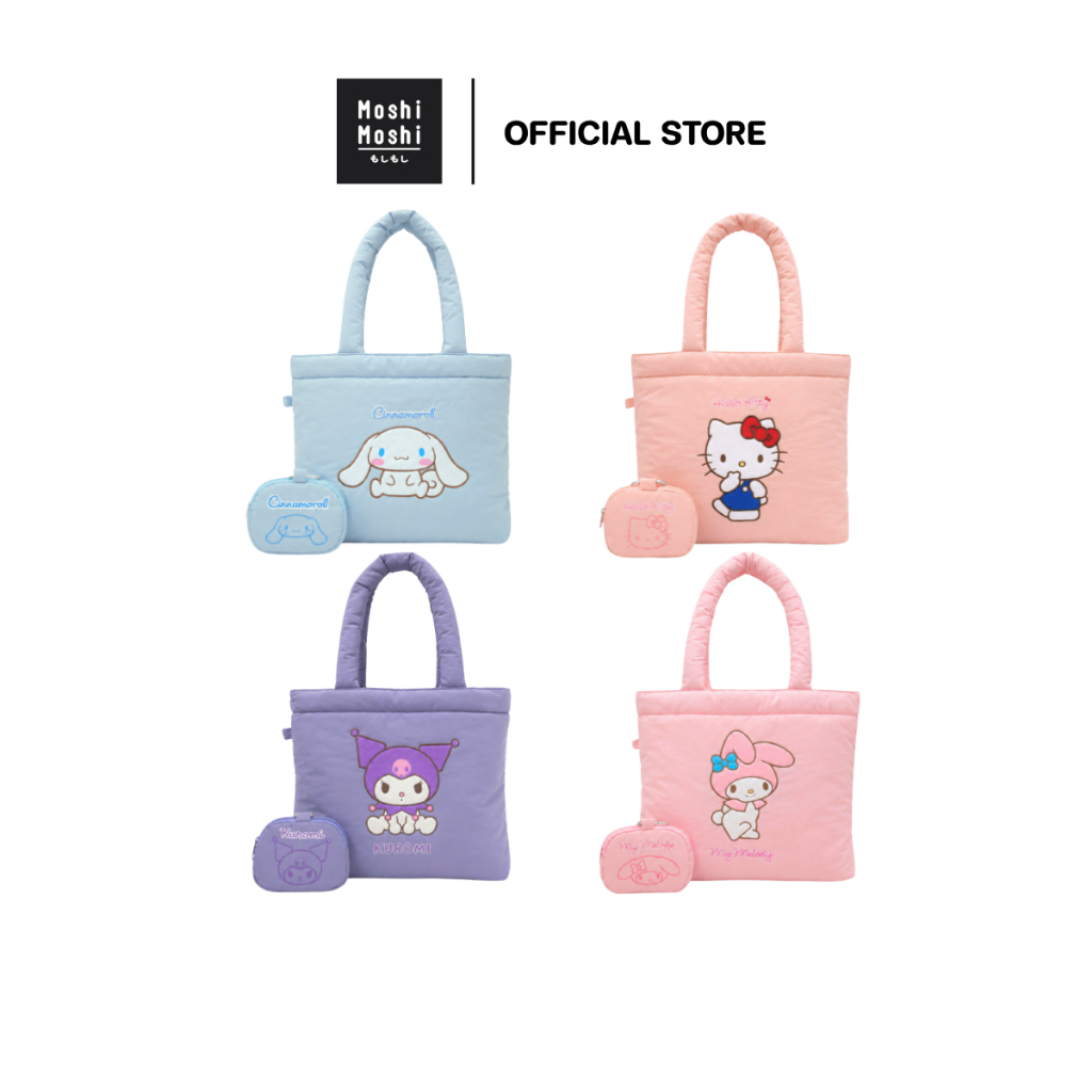 Moshi Moshi กระเป๋าช้อปปิ้ง สะพายไหล่ ลายลิขสิทธิ์แท้จากค่าย Sanrio รุ่น 6100007119-7122