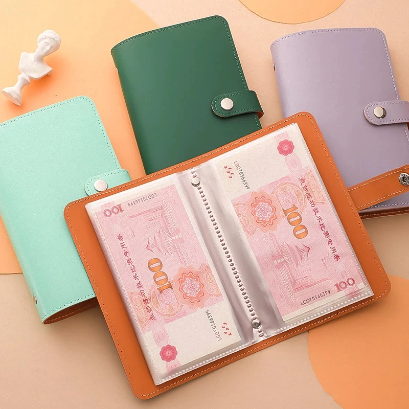 สมุดออมเงิน ใส่ได้ 100 แผ่น สมุดโน๊ตสมุดบัญชี ท้าทายออมเงิน Savings Book สมุดบันทึกการออม ใส่ 1000บาทได้ 4 สี