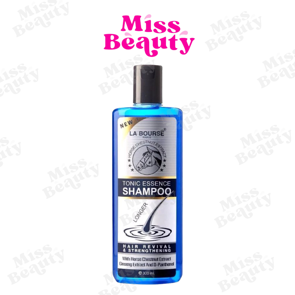 La Bourse Tonic Essence Shampoo ลาบูสส์ แชมพู เร่งผมยาว สร้างผมใหม่ น้ำมันหางม้า โสม วิตามิน ลาบูส