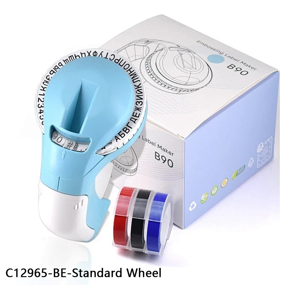 Dymo 12965/B90/Phomemo เครื่องพิมพ์ด้วยตนเอง E975 Dymo 1610 Motex C101 9มม. เทปลายนูน3D สำหรับเครื่อ