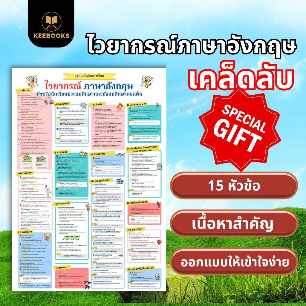 GIFT ของแถม ไม่ขาย เคล็ดลับสรุปไวยากรณ์ภาษาอังกฤษ