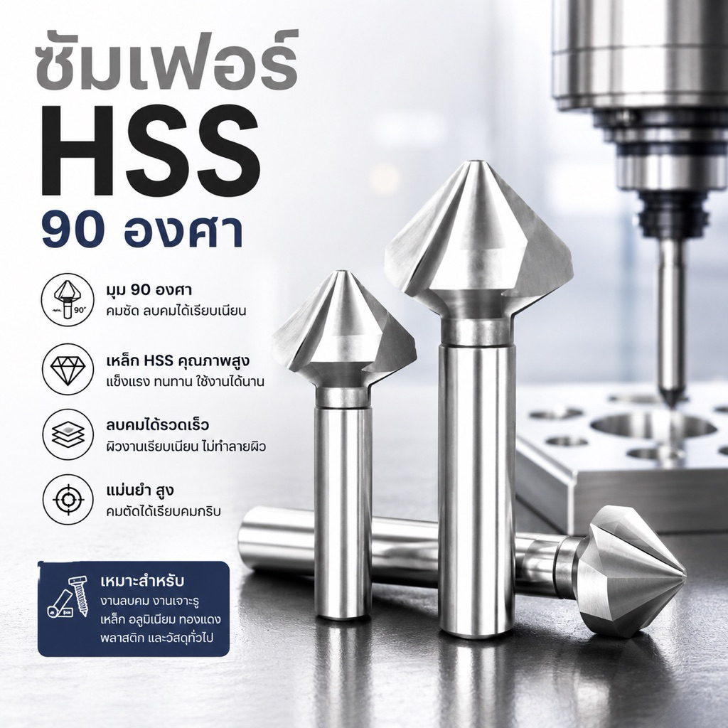 Chamfering tools 90° - ดอกลบคม 90 องศา