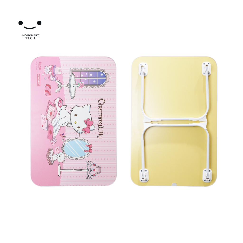 Sanrio โต๊ะพับญี่ปุ่น ลาย Charmmy Kitty (ลิขสิทธิ์แท้) โต๊ะอ่านหนังสือสไตล์มินิมอลสีชมพู