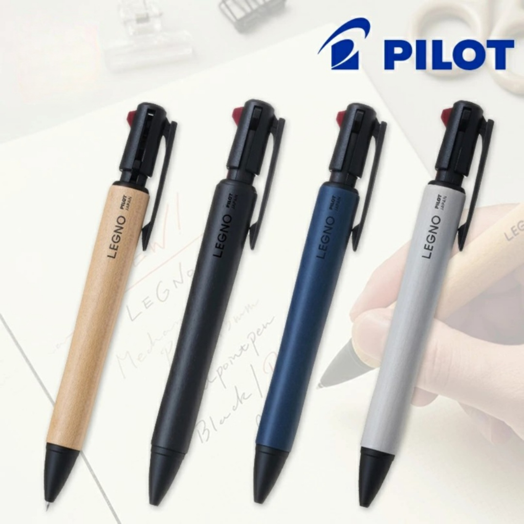 ปากกามัลติฟังก์ชั่น PILOT LEGNO 2+1: ปากกาหมึกบอลสีดำและแดง (0.7 มม.) + ดินสอกด 0.5 มม.