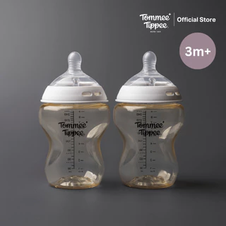 Tommee Tippee ขวดนม PPSU Natural Start 260 มล. (แพ็คคู่) พร้อมจุกนม Medium Flow