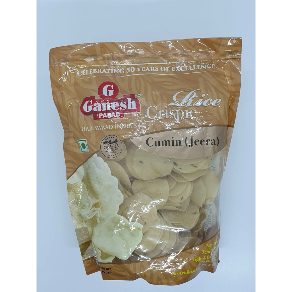Ganesh Papad Rice crispie cumin (Jeera) flavor 150g ข้าวเกรียบอินเดีย