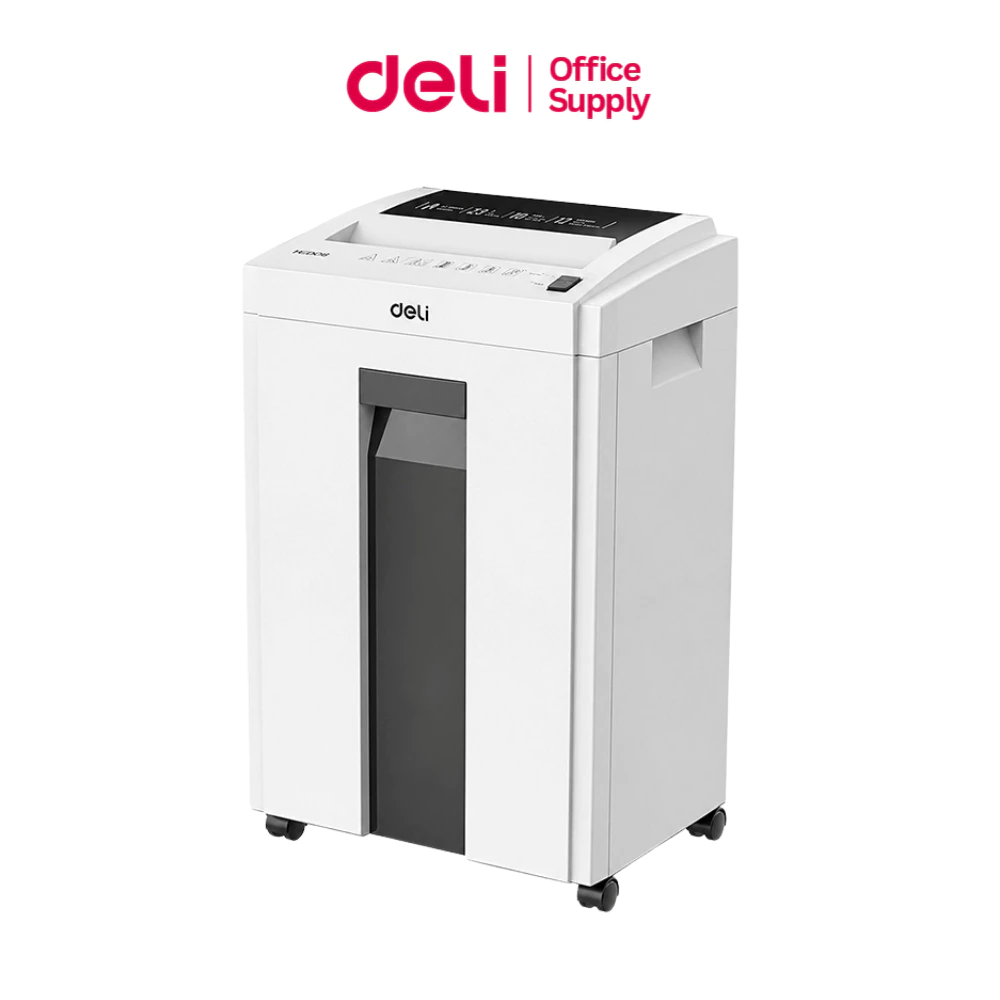 [แถมฟรี] Deli เครื่องทำลายเอกสาร เครื่องย่อยกระดาษ Auto ขนาดA4 16แผ่น ความจุ 23 ลิตร Paper Shredder