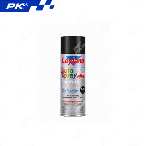 Leyland Auto Spray Touch-Up สีสเปรย์อเนกประสงค์พ่นรถยนต์ (รหัส F-14 สีดำเงา)