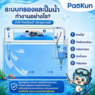 ปั๊มน้ำตู้ปลาประหยัดไฟ PK-1200/1600/2500/3500/4500 ปั้มแช่ สำหรับทำน้ำหมุนเวียนทำระบบกรองน้ำขนาดเล็ก