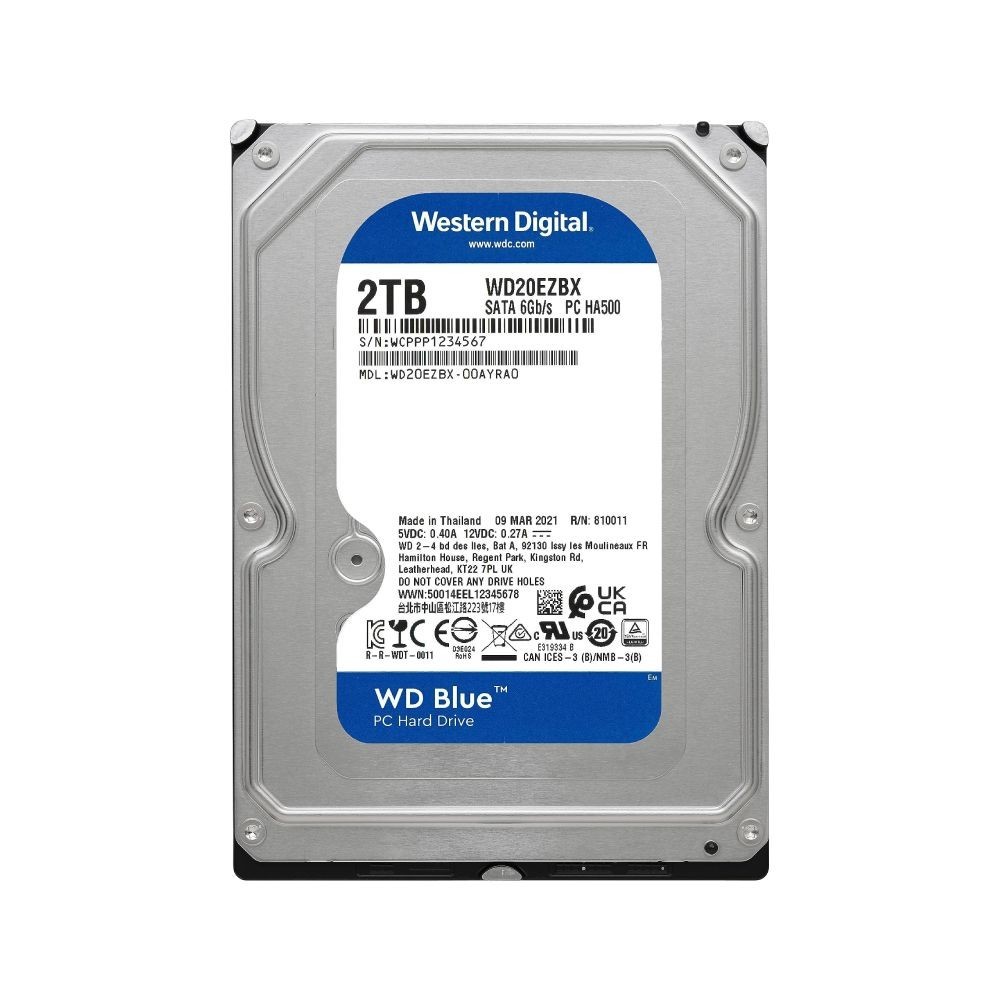 HDD WD BLUE 2TB - SATA3 (WD20EZBX) 3.5 รับประกัน1ปี