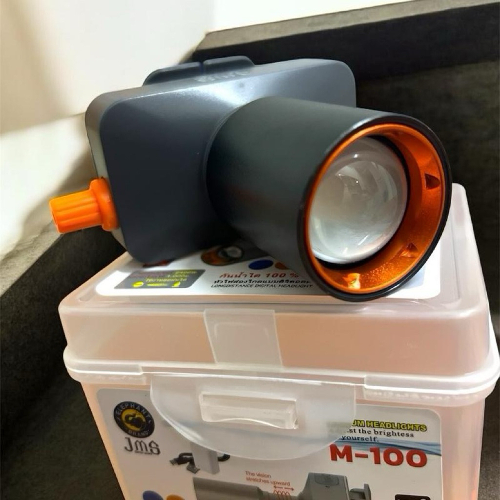 M-100 หน้าไฟฉายอเนกประสงค์ รุ่น M-100 ไฟฉายแบบพกพา ไฟกรีดยาง ไฟส่องสัตว์ หน้าไฟฉาย หัวไฟ หม้อไฟ ไฟฉา