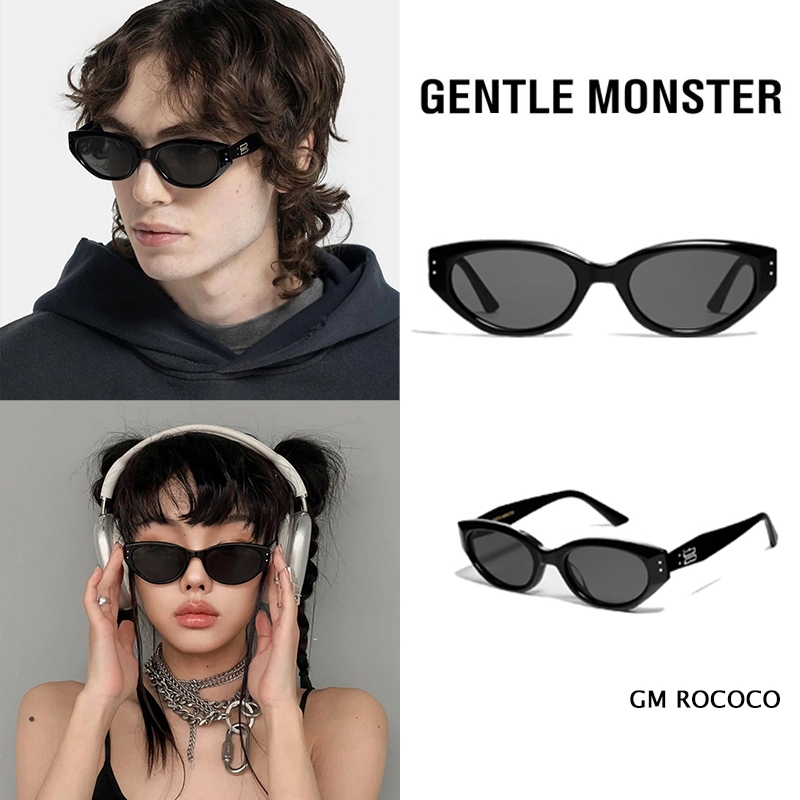 (จัดส่งจากกรุงเทพ)แว่นกันแดด Gentle Monster EVEW ROCOCO สไตล์เดียวกันสำหรับผู้ชายและผู้หญิง สีดำ