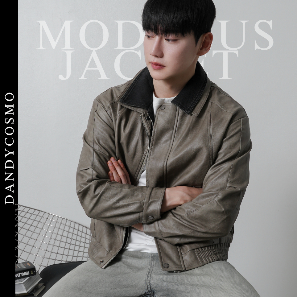 DANDY COSMO | [2สี] แจ็คเก็ตหนังผู้ชาย Modulus Leather Jacket Premium ทรง Modern หนังนิ่ม เสื้อหนังผู้ชายดีไซน์เรียบหรู