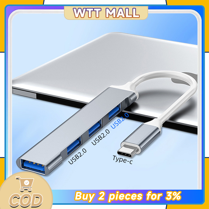 【COD】USB HUB ความเร็วสูง 4 พอร์ตฮับ USB 3.0 Type-C HUB Adapter สำหรับ PC / อุปกรณ์เสริมคอมพิวเตอร์