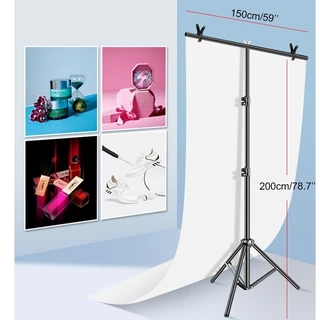 150*200cm ขาตั้งฉากตัวT สำหรับฉากPVC และฉากผ้า ขาตั้งตัว T Stand Photography Background Backdrop