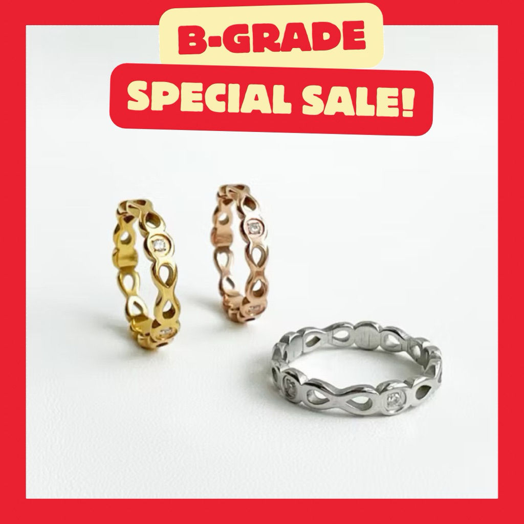 {B-Grade} Infinity blink 14k ring. (แหวนตัวเรือนสแตนเลส)