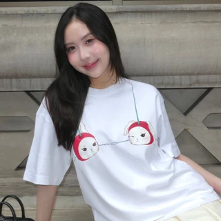 HausofJane - Cherry Bunny Oversized Tee เสื้อโอเวอร์ไซซ์กระต่ายเชอร์รี่