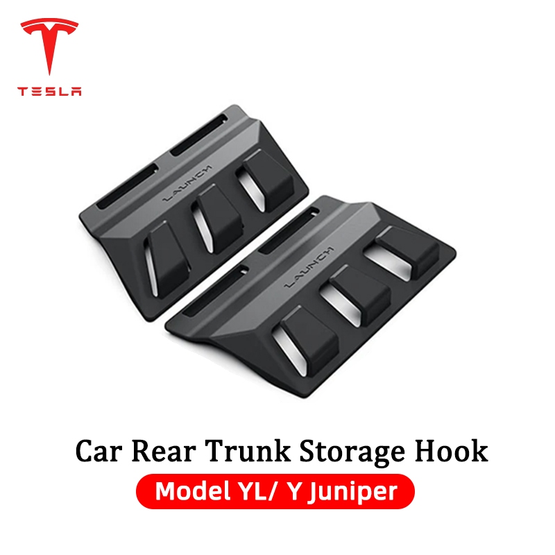 🚚จัดส่งจากไทย🚚ขอเกี่ยวข้างของช่องเก็บสัมภาระด้านหลัง Tesla New Y Juniper/Model YL อุปกรณ์ตะขอแขวนเก็บของในรถยนต์