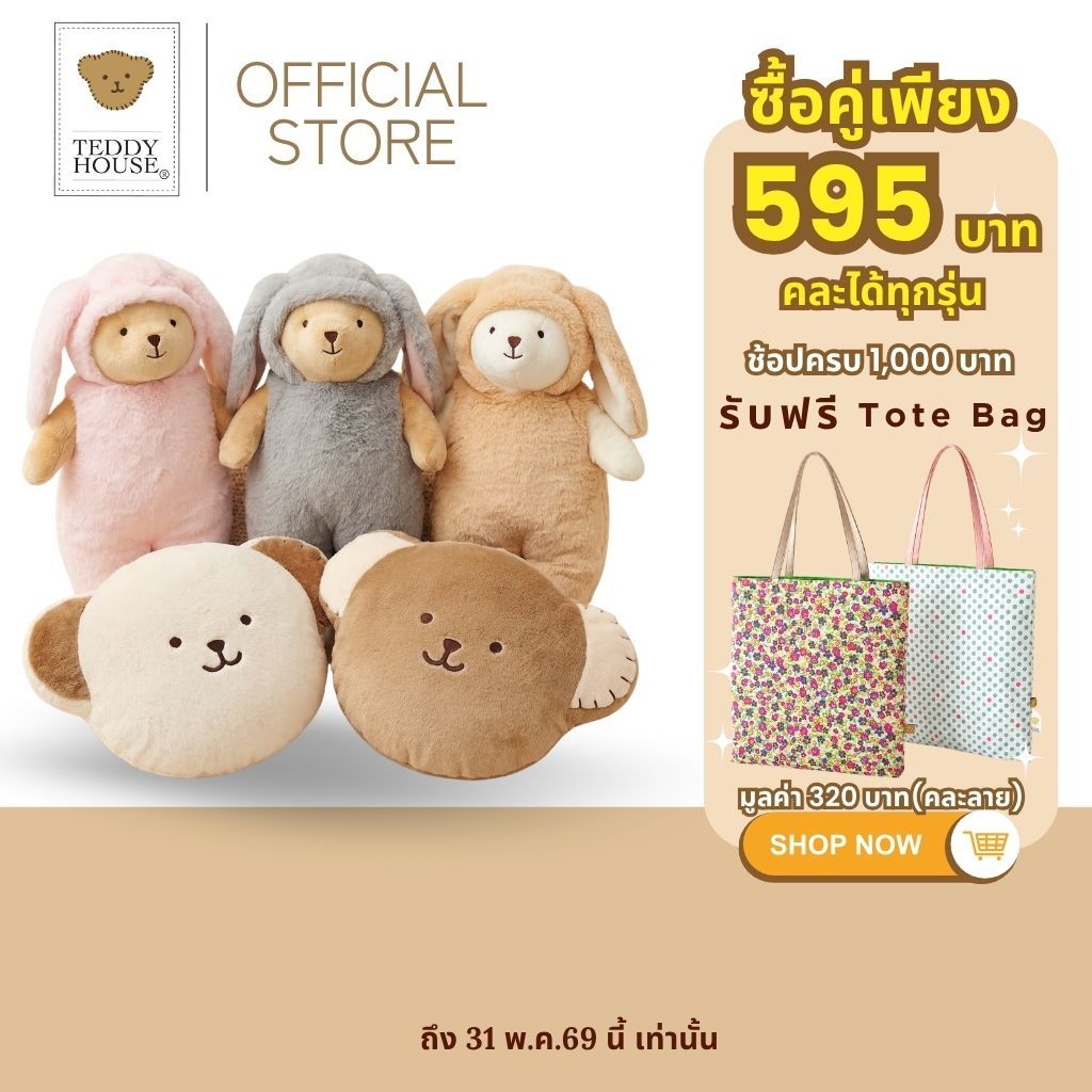 Teddy House : รวมหมอนกอด หมอนข้าง หมอนนุ่ม ของขวัญกอดสบาย ที่เหมาะทั้ง เด็กเล็กและผู้ใหญ่
