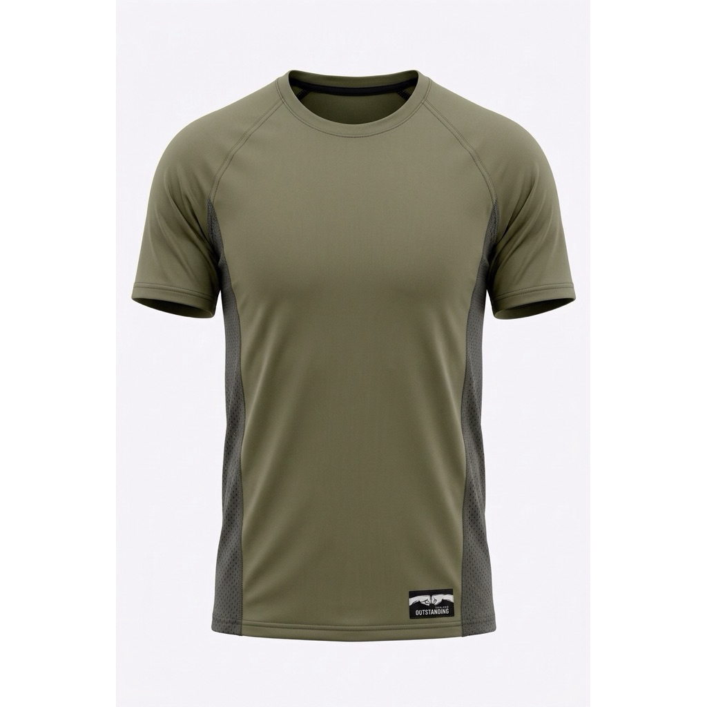 เสื้อกีฬา OutStanding Thailand รุ่นเสื้อยืด ดีไซน์เรียบง่าย (สีเขียว) สำหรับกีฬา