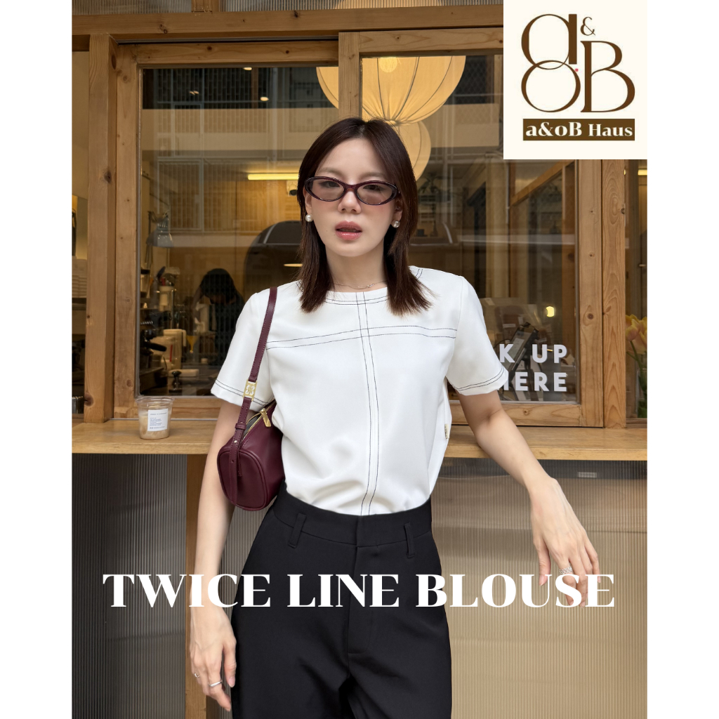 a&oB Haus : TWICE LINE BLOUSE
