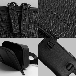AGENTLE HALF MCR - Lightweight กระเป๋าสะพายข้างกึ่งคาดอก ทรงกล่อง แบน เรียบคลีน(น้ำหนักเบา สบายไหล่)