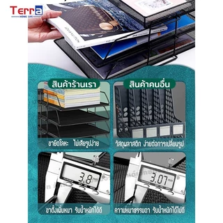Terra Home Life ชั้นวางเอกสาร เก็บเอกสาร โลหะทั้งหมด 1-7 ชั้น ซ้อนทับได้อย่างอิสระ แข็งแรงทนทาน ถาดเอกสาร a4